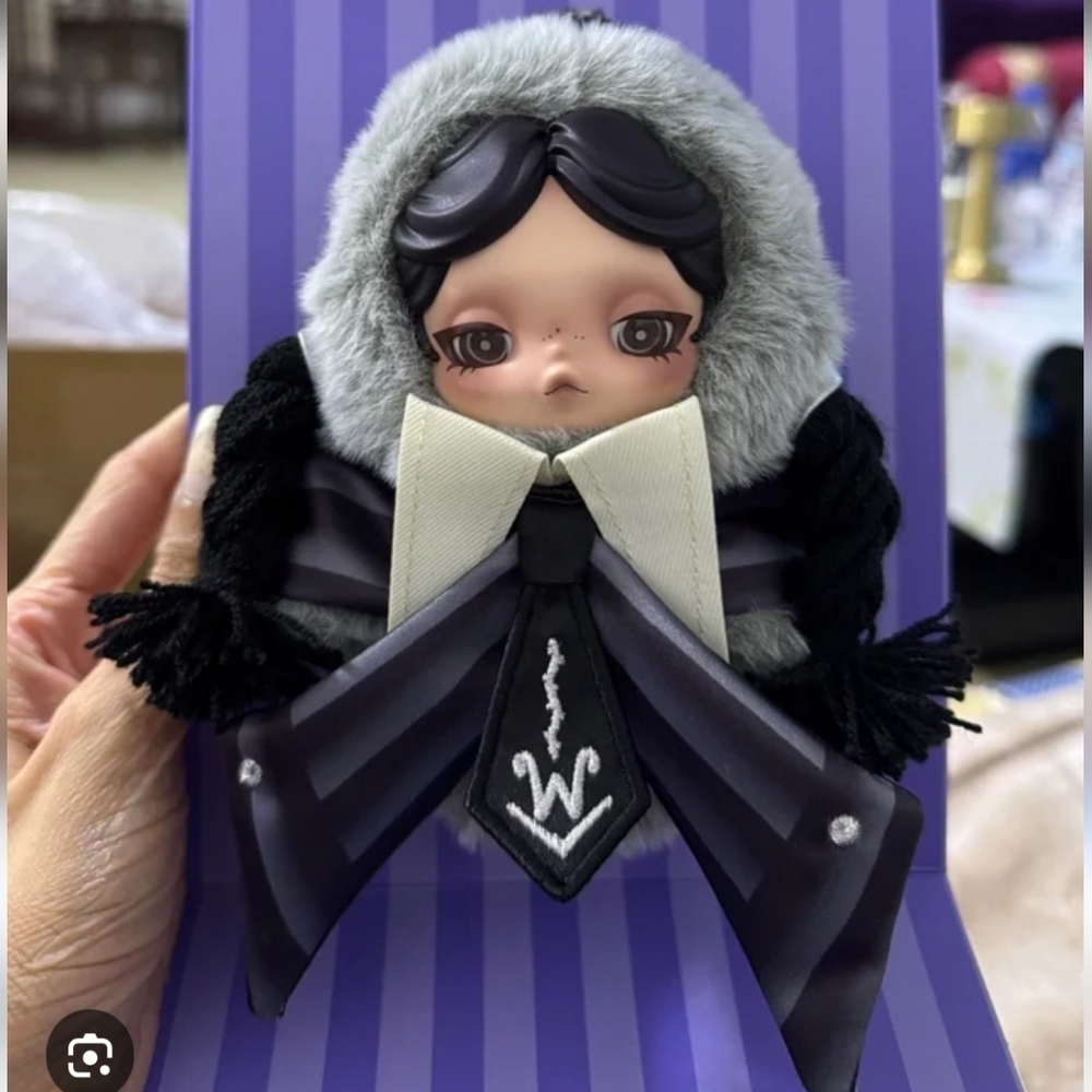 SKULLPANDA × Wednesday Plush (Nevermore Academy Uniform Version)